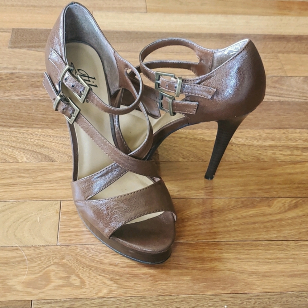 Brown Diba east heels.